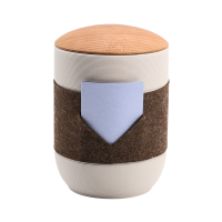 Tonurne Mira Band Grau, inkl. Band Braun-Blau