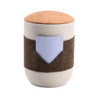 Tonurne Mira Band Grau, inkl. Band Braun-Blau