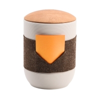 Tonurne Mira Band Grau, inkl. Band Braun-Rot