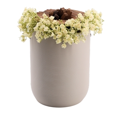 Urne Bl&uuml;te der Erinnerung Grau (Haupt Nussbaum)