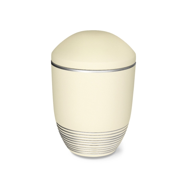 WAVE BIO-LEHM Urne sandbeige silber