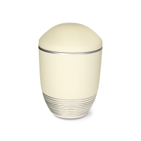 WAVE BIO-LEHM Urne sandbeige silber
