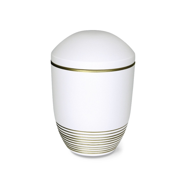 WAVE BIO-LEHM Urne wei&szlig; gold