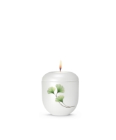Edition Aurelia, Perlmutt weiss, Ginkgo, Gedenklicht