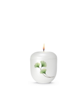 Edition Aurelia, Perlmutt weiss, Ginkgo, Gedenklicht
