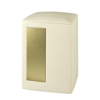 MANUFACTUM BIO-LEHM Urne sandbeige Goldoptik
