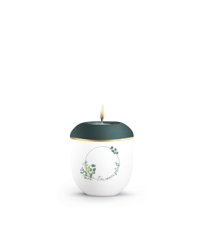 Edition Aurelia, Perlmutt weiss, Ginkgo, Gedenklicht, Gedenklicht