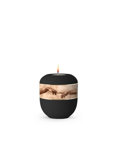 Edition Ventura, samton schwarz, Michelangelo, Band aus Pflanzenfasern, Gedenklicht