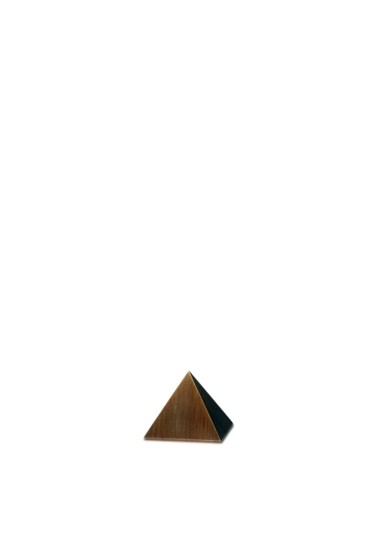 Microurne, Pyramidenform, Messing, galvanisch gefärbt