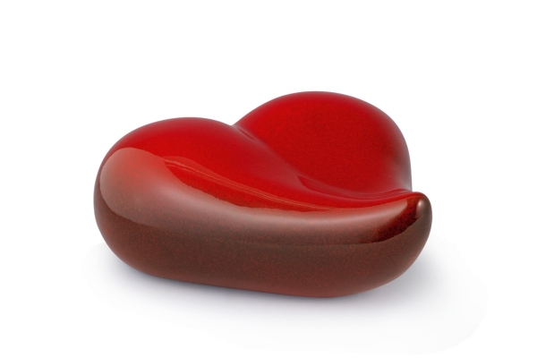 Edition Heart, selenrot glänzend, Keramik