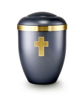 Edition Croix, perlmutt stahlgrau, Goldband und Kreuz...