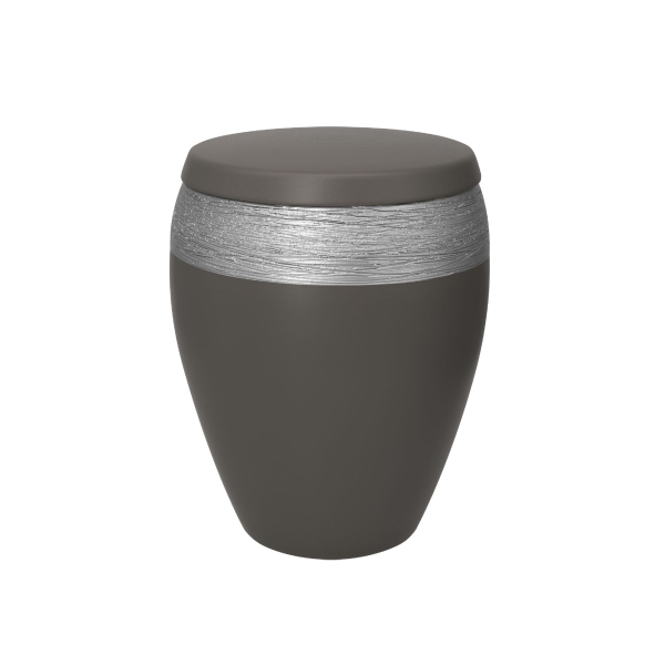LUXOR SEMI OMEGA BIO-LEHM Urne mandel silber