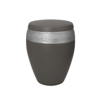 LUXOR SEMI OMEGA BIO-LEHM Urne mandel silber