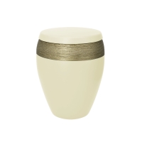 LUXOR SEMI OMEGA BIO-LEHM Urne sandbeige gold