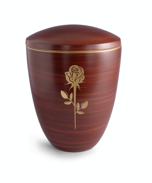 Edition Ceramica, handbemalt kastanienbraun, Messingrose, Keramik