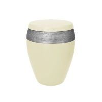 LUXOR SEMI OMEGA BIO-LEHM Urne sandbeige silber