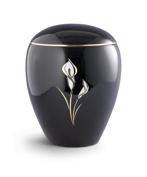 Edition Emilia Ceramica, tiefschwarz glänzend, Calla, Keramik