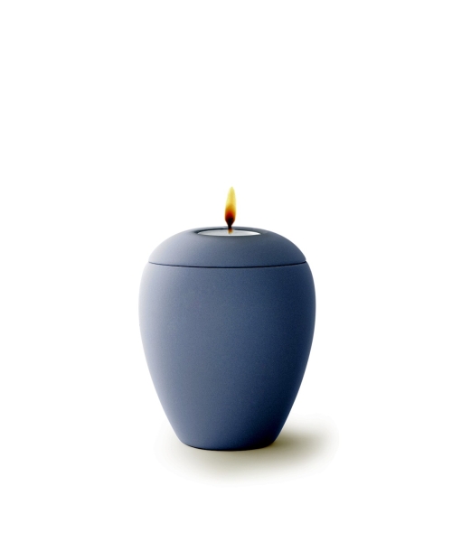 Keramik, Samton himmelblau 0,5 ltr., Gedenklicht