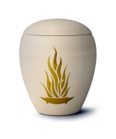 Edition Siena, creme, Flamme handbemalt, Keramik