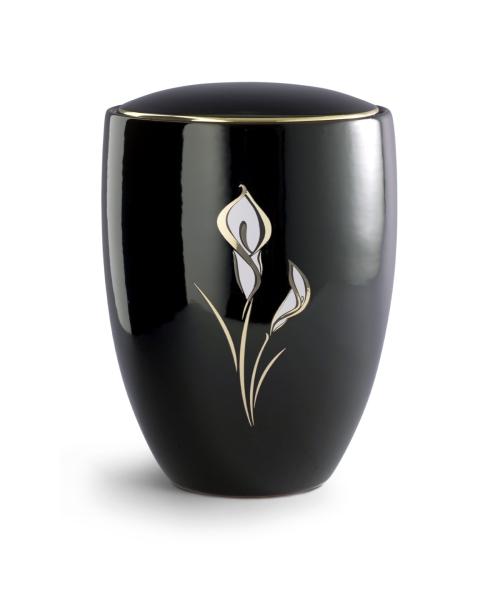 Edition Florentina Ceramica, tiefschwarz glänzend, Calla, Keramik