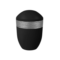 LUXOR SEMI PURE BIO-LEHM Urne basalt silber