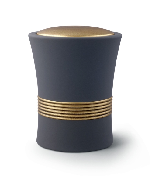 Edition Luxor, Samton graphit, Handbemaltes Dekor altgold, Keramik