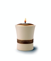 Edition Luxor, Samtton creme - Gedenklicht, Handbemaltes...