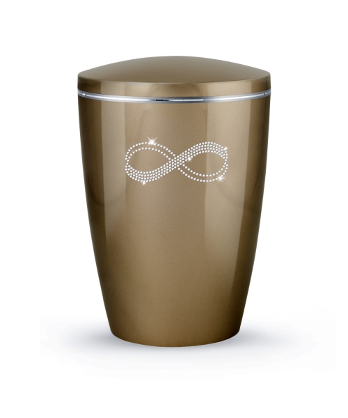 Edition Karat, hochglanz champagner, Schleife aus Kristallen, biol. abbaub.