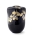 Edition Murano, schwarz, goldener Kirschblützenzweig bemalt, Glas