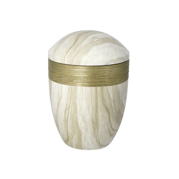 LUXOR SEMI PURE BIO-LEHM Urne Marmor gold