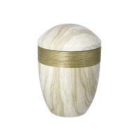 LUXOR SEMI PURE BIO-LEHM Urne Marmor gold