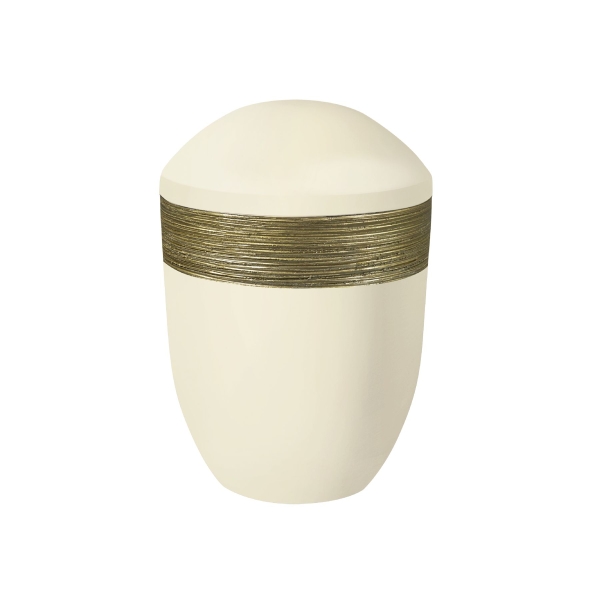 LUXOR SEMI PURE BIO-LEHM Urne sandbeige gold