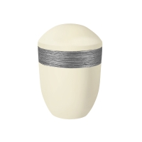 LUXOR SEMI PURE BIO-LEHM Urne sandbeige silber