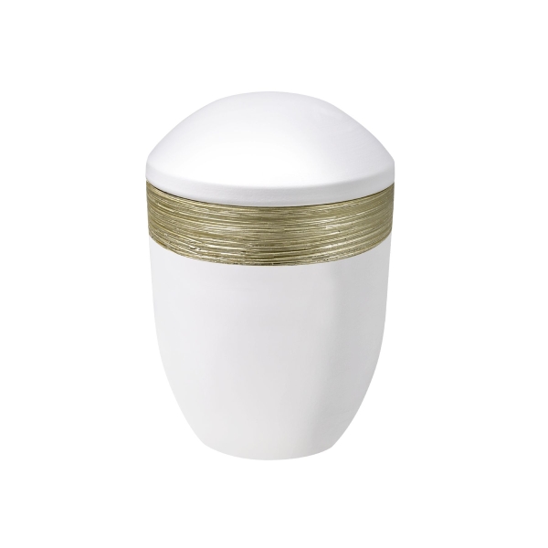 LUXOR SEMI PURE BIO-LEHM Urne wei&szlig; gold