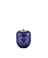 Edition Karat, perlmutt violett - Gedenklicht, Herz aus...
