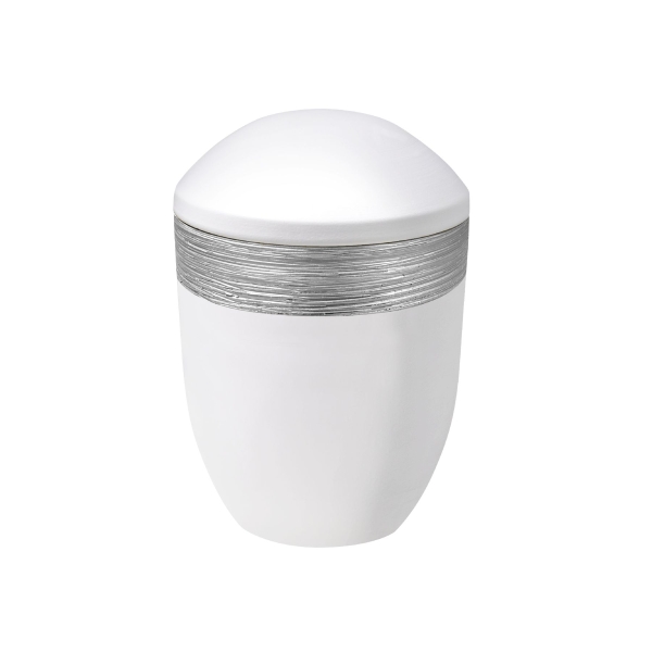 LUXOR SEMI PURE BIO-LEHM Urne wei&szlig; silber