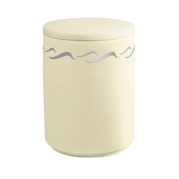 AQUA BRISE BIO-LEHM Urne sandbeige silber