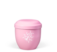Naturstoff Kleinurne, Rosa, Dekor Marienkäfer...