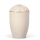 Naturstoffurne, Sandbeige, Goldband, Diamant