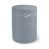AQUA BRISE BIO-LEHM Urne taubenblau silber