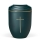 Naturstoffurne, Petrol, Goldband, Stripdome Kreuz Gold, Scalerna