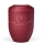 Naturstoffurne, Weinrot Velours, Lasergravur OneLine "Herz", Scalerna