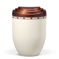 Naturstoffurne, Bronze Meliert, Korpus Sandbeige,...
