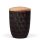 Naturstoffurne, Anthrazit Velours, Holzdeckel Linde, Carrea