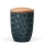 Naturstoffurne, Petrol, Holzdeckel Linde, Carrea