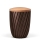Naturstoffurne, Kastanienbraun-Matt, Holzdeckel Linde, Curwave