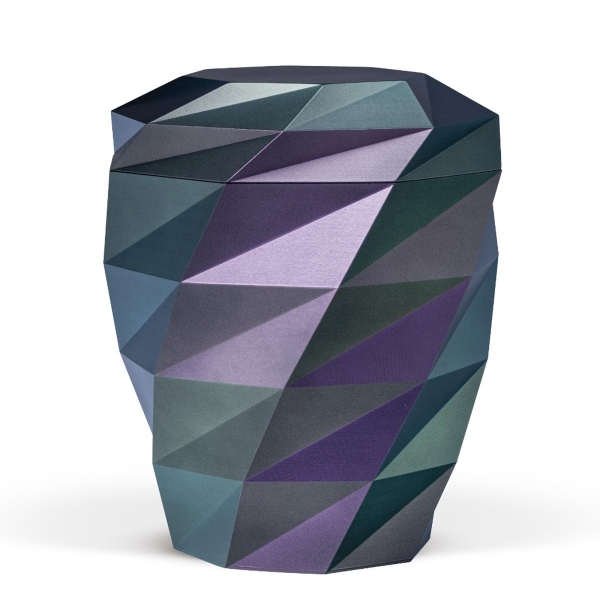 Naturstoffurne, Effektlack Magentarot - Fjordgrün, Polygon