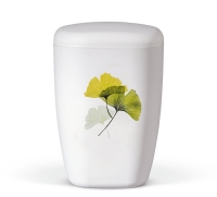 Naturstoffurne Weiß Matt, Gingko