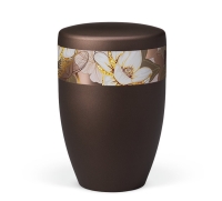 Naturstoffurne, Kastanienbraun Matt Rosé Gold,...