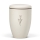 Naturstoffurne, Sandbeige - Tampondruck - Deckel brauner Rand, Motiv: Calla